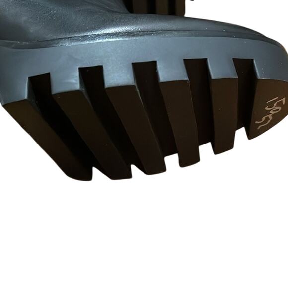 Antonio Melani Pascal Leather Gore Detailed Lug Sole Platform Booties Size 9.5 - Picture 7 of 7